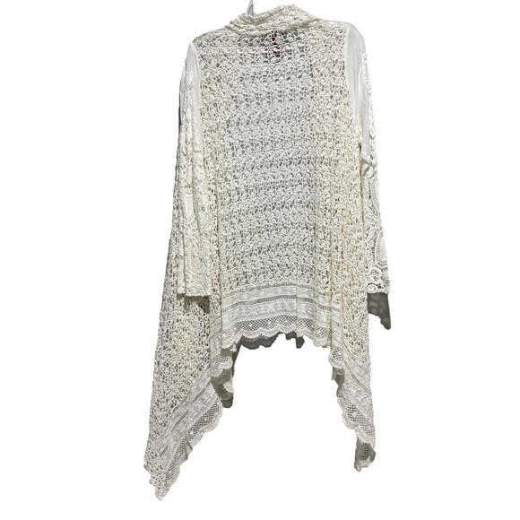 Johnny Was Kimono Embroidered Eyelet Crochet Lace Open‎ Front Medium Bohemian - Picture 2 of 6